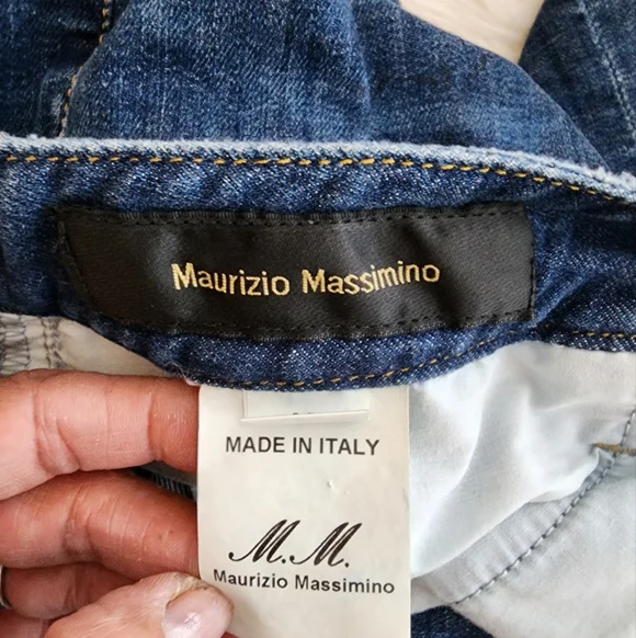 MAURIZIO MASSIMINO DARK WASH, MADE IN ITALY SIZE EU 42 STRAIGHT LEG - Picture 4 of 16